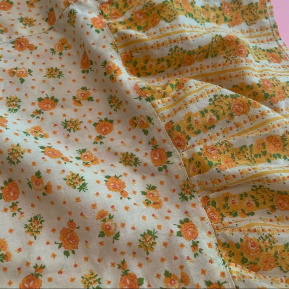 Vintage handmade yellow cottage prairie dress - Picture 3 of 4